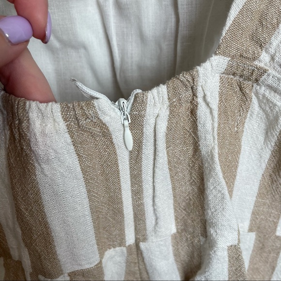 Beige & cream stripped romper - Picture 5 of 8